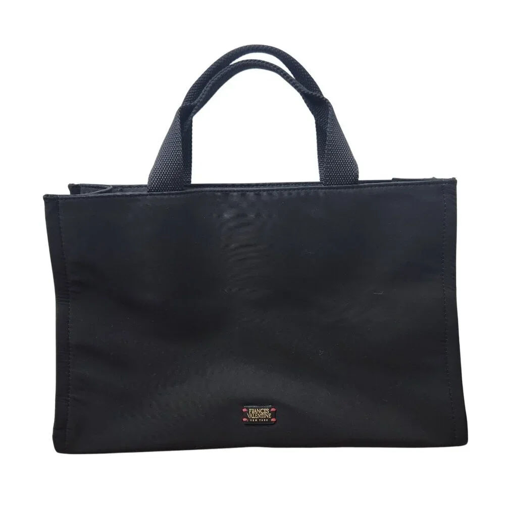 Frances Valentine New York Kate Black Tote Bag Shoulder Bag Purse